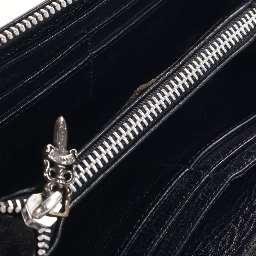 CHROME HEARTS フィリグリープラス 財布 CHROME HEARTS(クロムハーツ) FILIGREE PLUS LEATHER PATCH ROUND ZIP