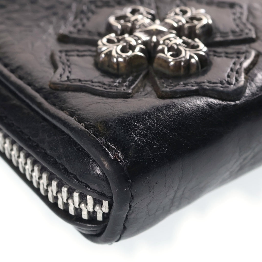 CHROME HEARTS(クロムハーツ) FILIGREE PLUS LEATHER PATCH ROUND ZIP