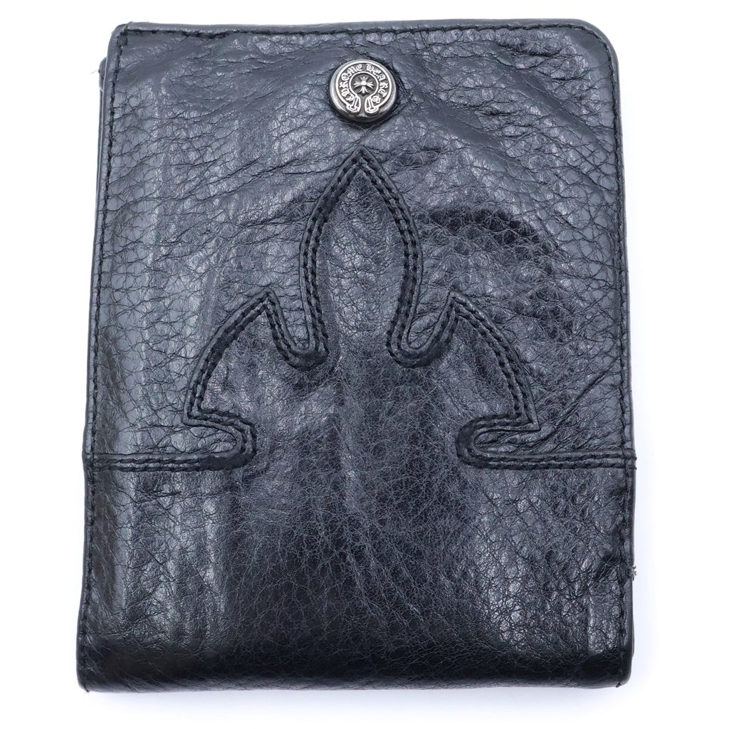 CHROME HEARTS(クロムハーツ) CASHING IN キャッシングイン フレアニー ニつ折り レザーウォレット 財布 ブラック