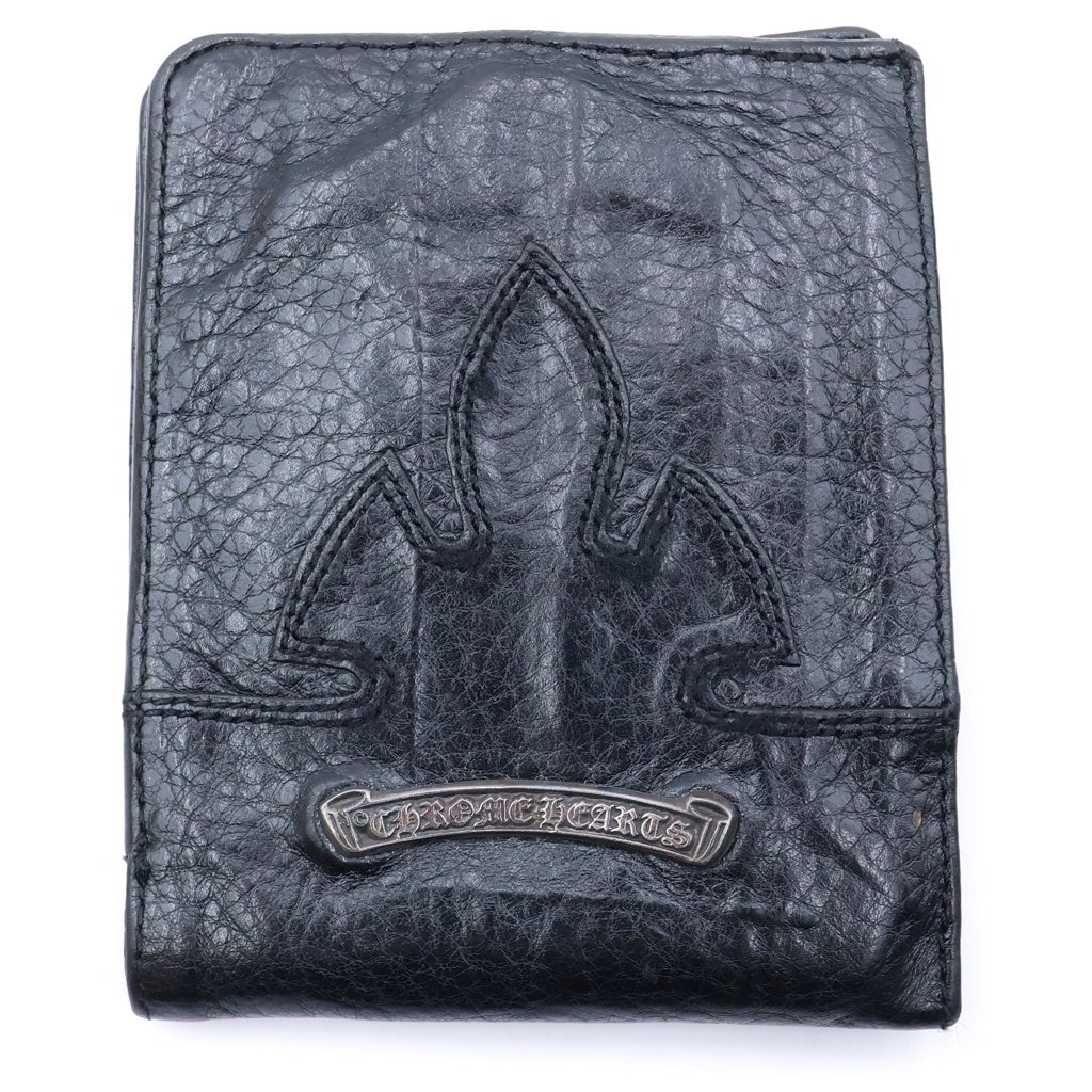 CHROME HEARTS(クロムハーツ) CASHING IN キャッシングイン フレアニー ニつ折り レザーウォレット 財布 ブラック