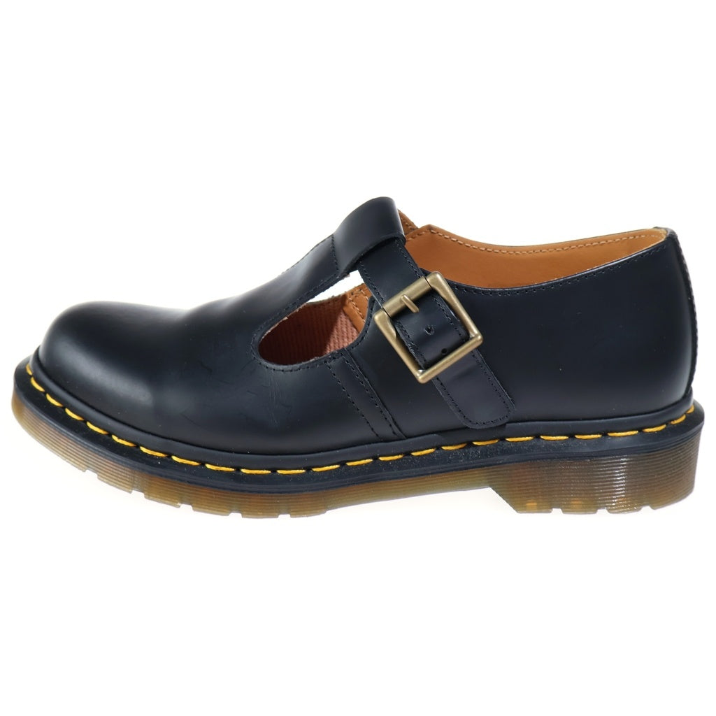 Dr.Martens(ドクターマーチン) POLLEY ポリー イエローステッチ Tバー シューズ ブラック UK9 14852001 レディース