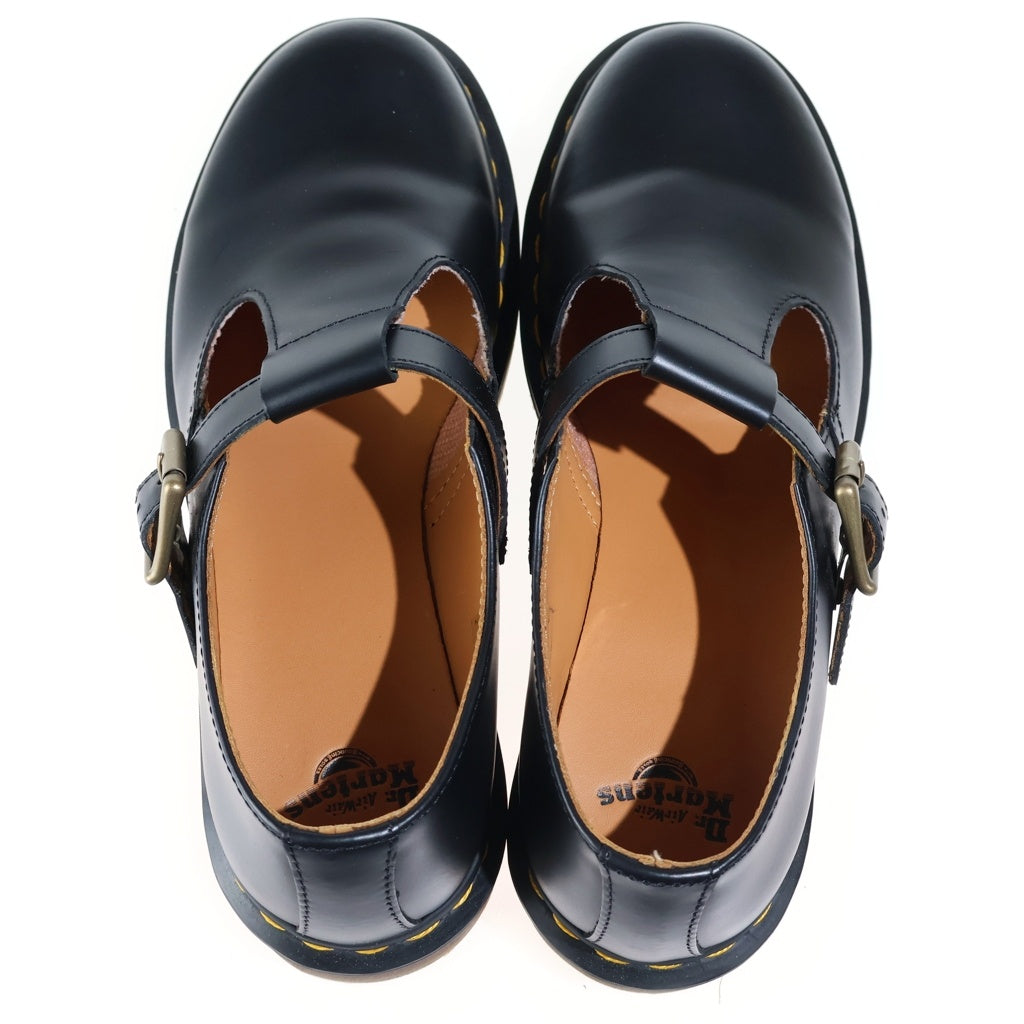 Dr.Martens(ドクターマーチン) POLLEY ポリー イエローステッチ Tバー シューズ ブラック UK9 14852001 レディース