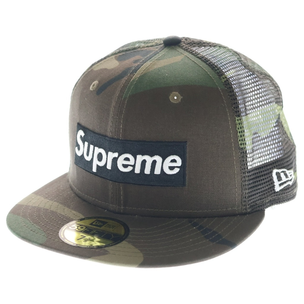 SUPREME(シュプリーム) 24SS × NEW ERA Box Logo Mesh Back Woodland Camo ベースボールキャップ 帽子 カモ 7 5/8