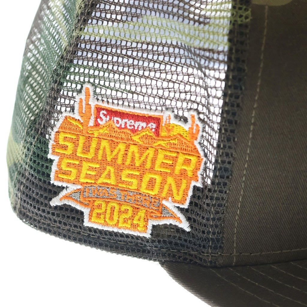 SUPREME(シュプリーム) 24SS × NEW ERA Box Logo Mesh Back Woodland Camo ベースボールキャップ 帽子 カモ 7 5/8