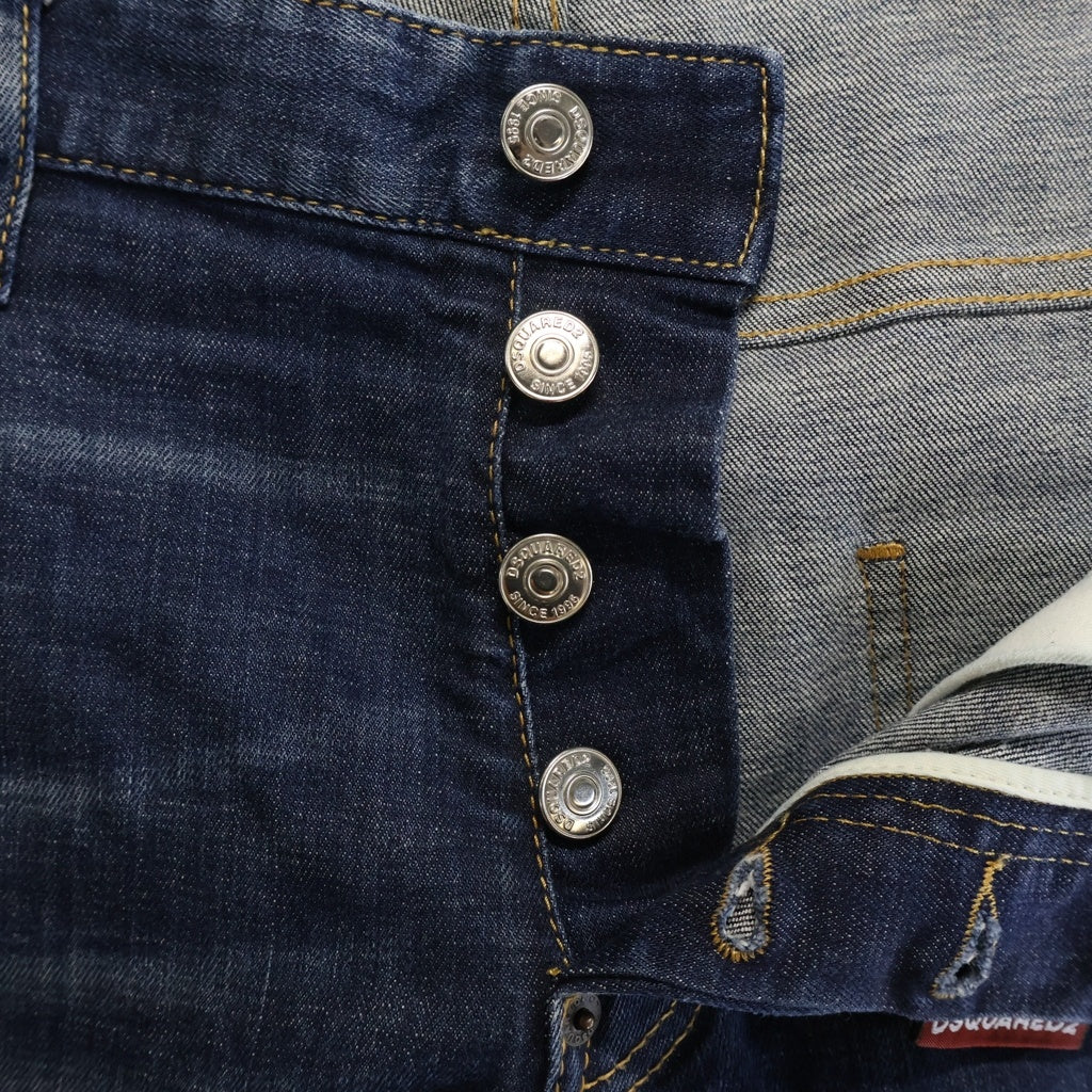 DSQUARED2(ディースクエアード) SKATER JEAN スケーター ジーンズ ダメージ加工 スキニー デニムパンツ インディゴ S74LB1010