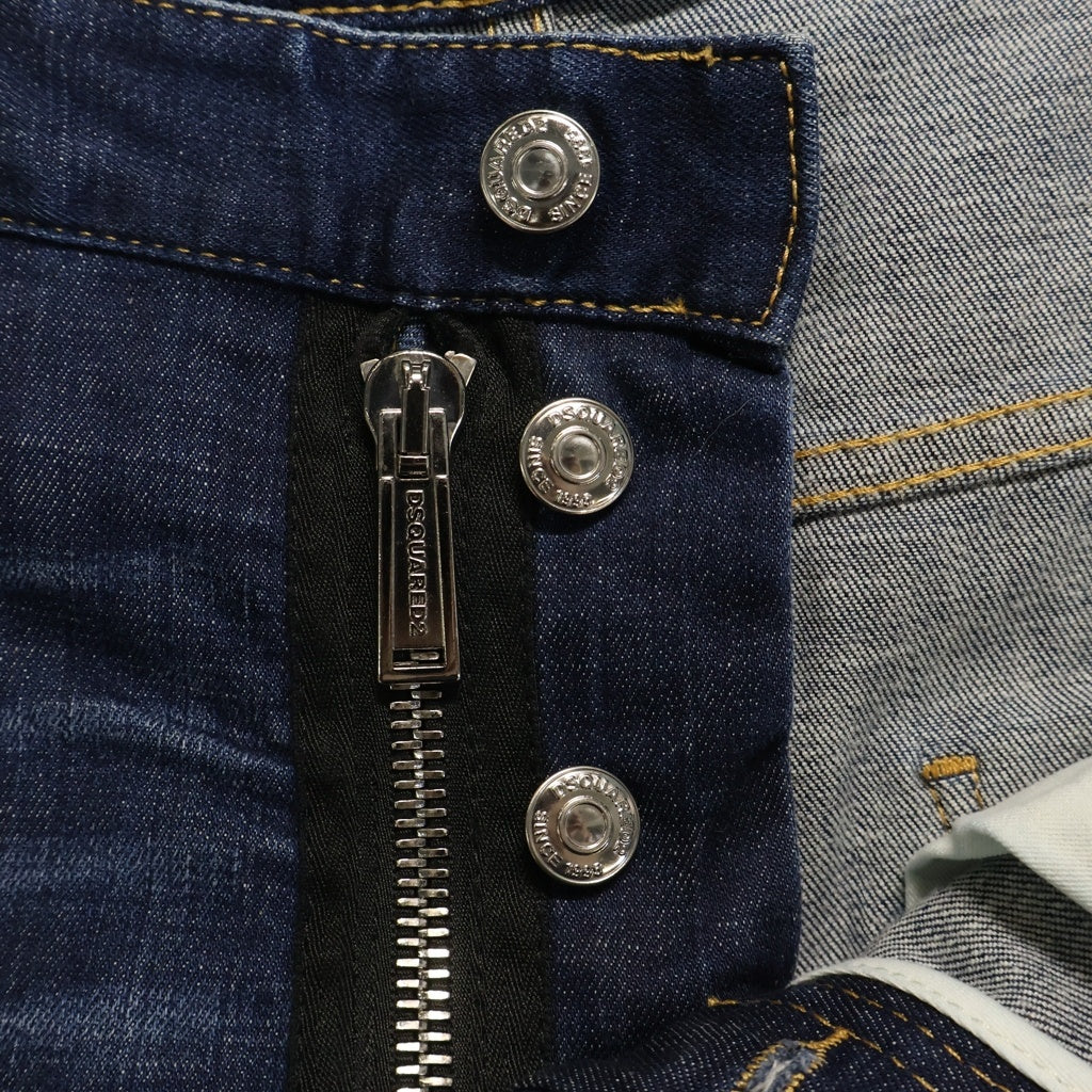 DSQUARED2(ディースクエアード) SEXY TWIST JEAN セクシー ツイスト ジーンズ ダメージ加工 デニムパンツ インディゴ S74LB1049