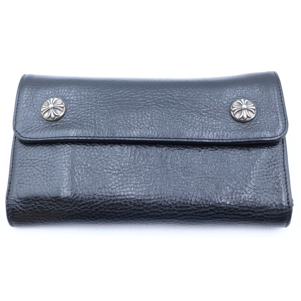 CHROME HEARTS(クロムハーツ) WAVE ウェーブ レザーウォレット 財布 ブラック