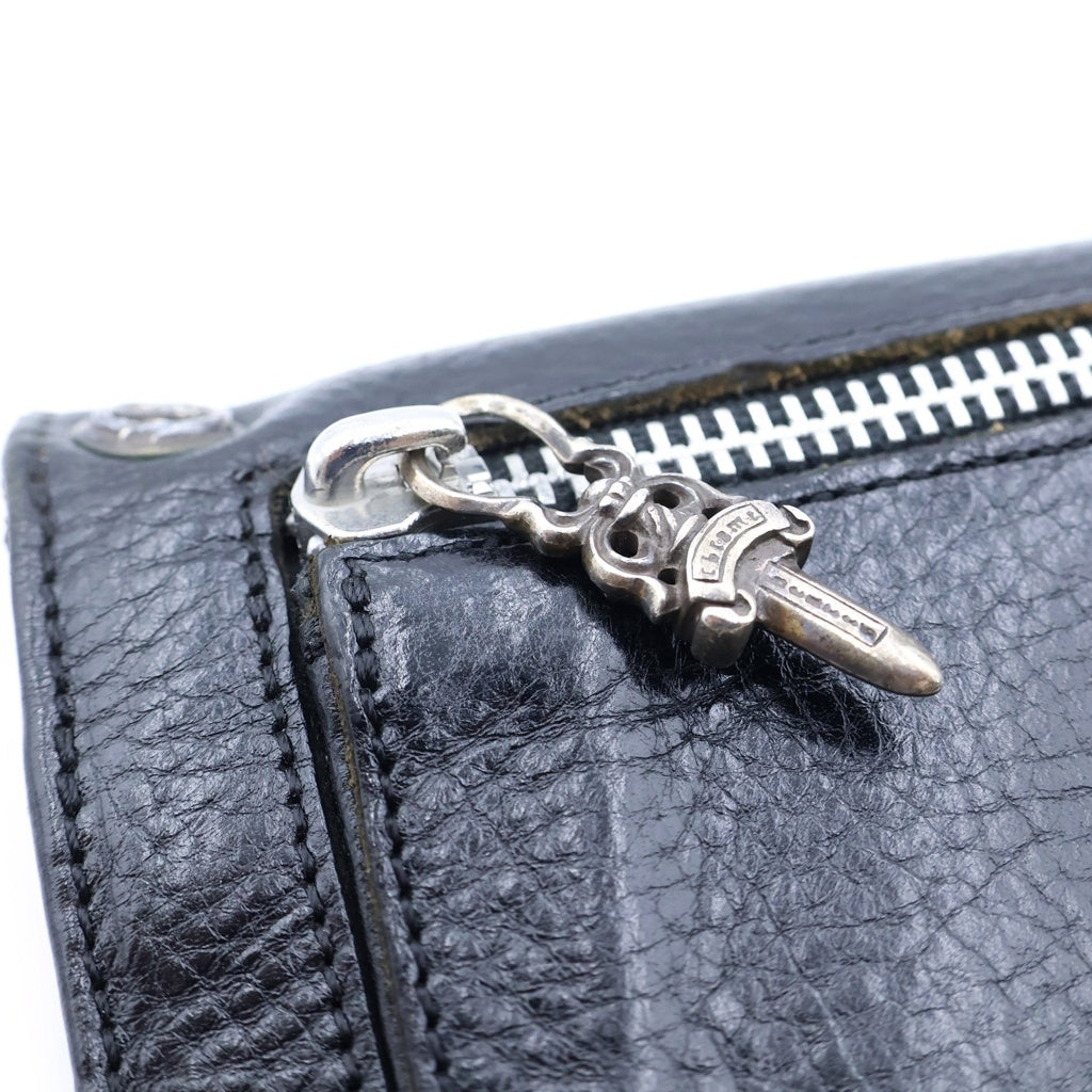 CHROME HEARTS(クロムハーツ) WAVE ウェーブ レザーウォレット 財布 ブラック