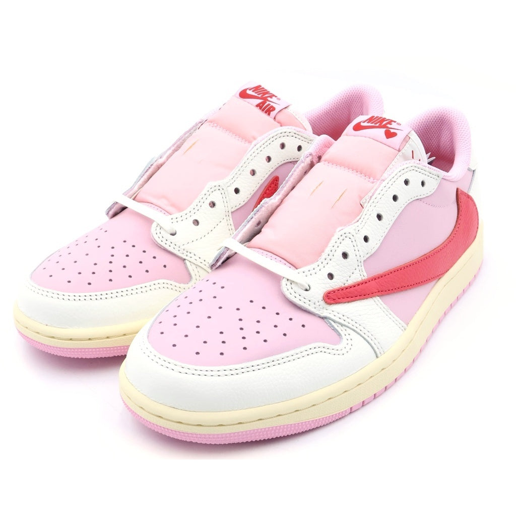 NIKE(ナイキ) ×トラヴィススコット AIR JORDAN 1 RETRO LOW OG SAIL TROPICAL PINK エアジョーダンローカットスニーカー US10/28.0cm IQ7604-101
