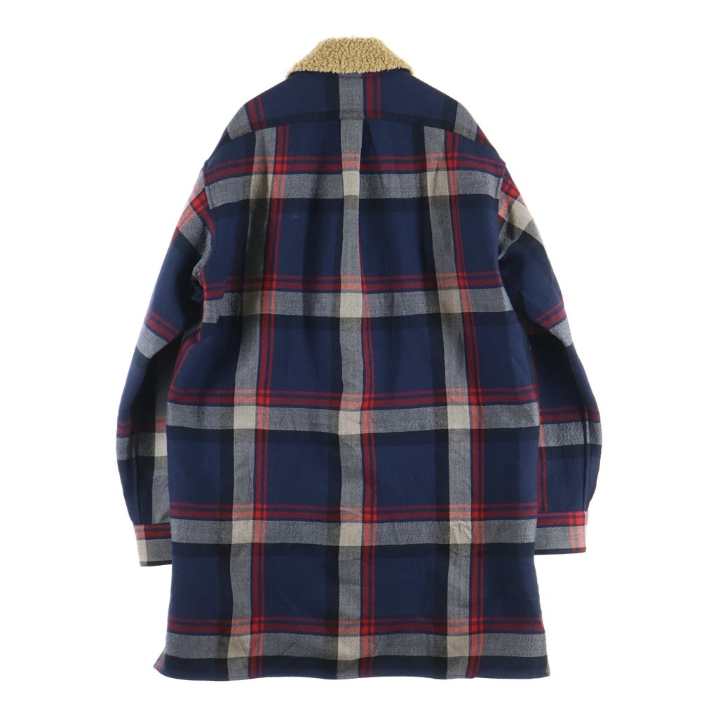 GUCCI(グッチ) WOOL SHIRT COAT ウールシャツコート 495091 Z595G ネイビー/レッド