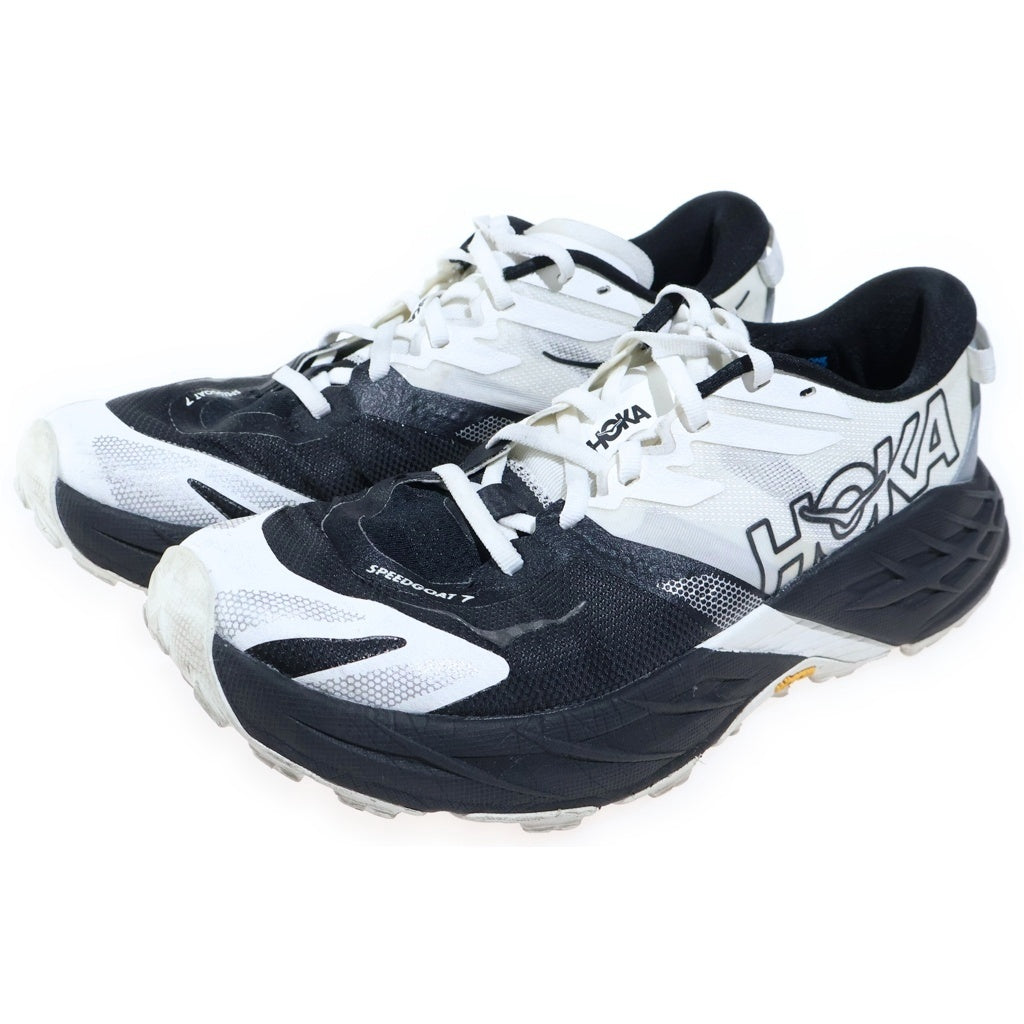 HOKA ONE ONE(ホカオネオネ) SPEEDGOAT 7 スピードゴート ローカットスニーカー US8.5/26.5cm ホワイト/ブラック 1171928-BWHT