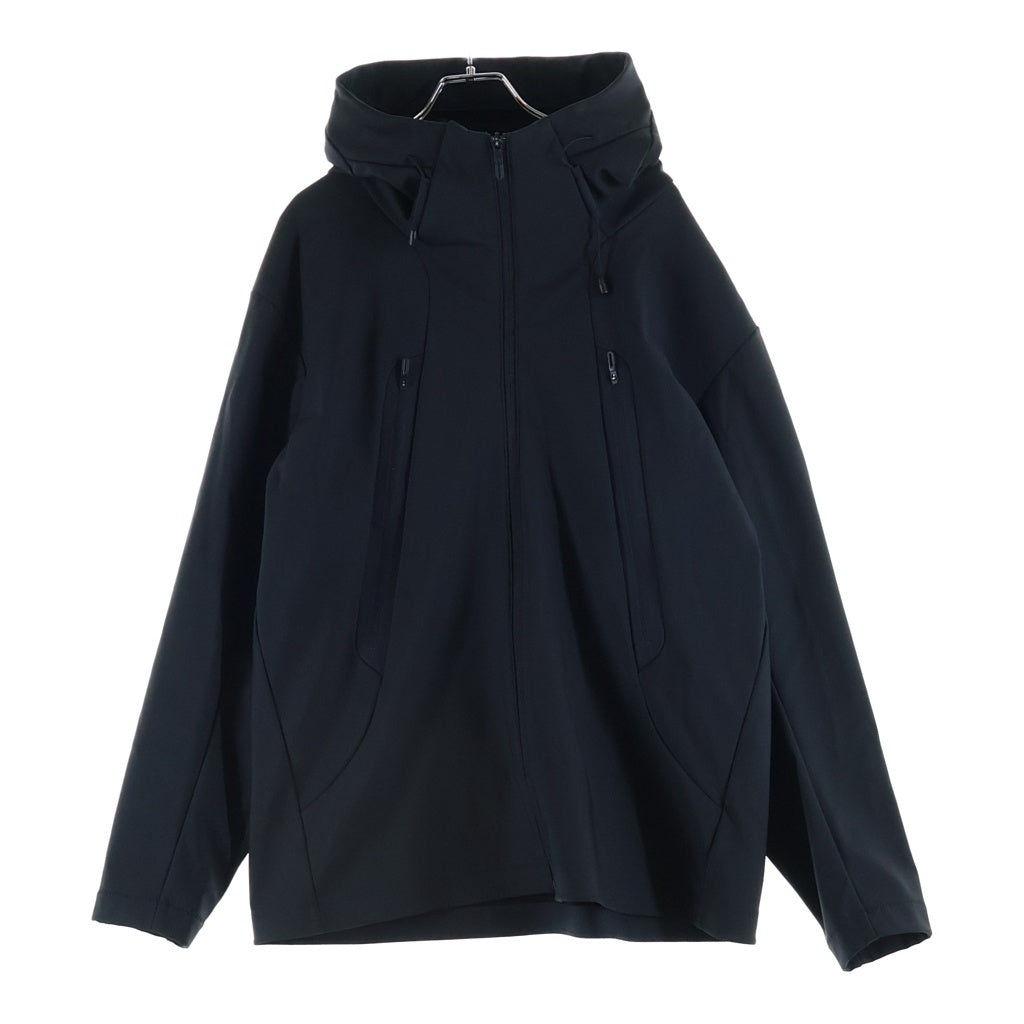 DESCENTE(デサント) ALLTERRAIN SOFT SHELL JACKET CREAS THERMO ソフトシェルジャケット クレアスサーモ ナイロン フロントポケット ブラック DU4FWBA3M