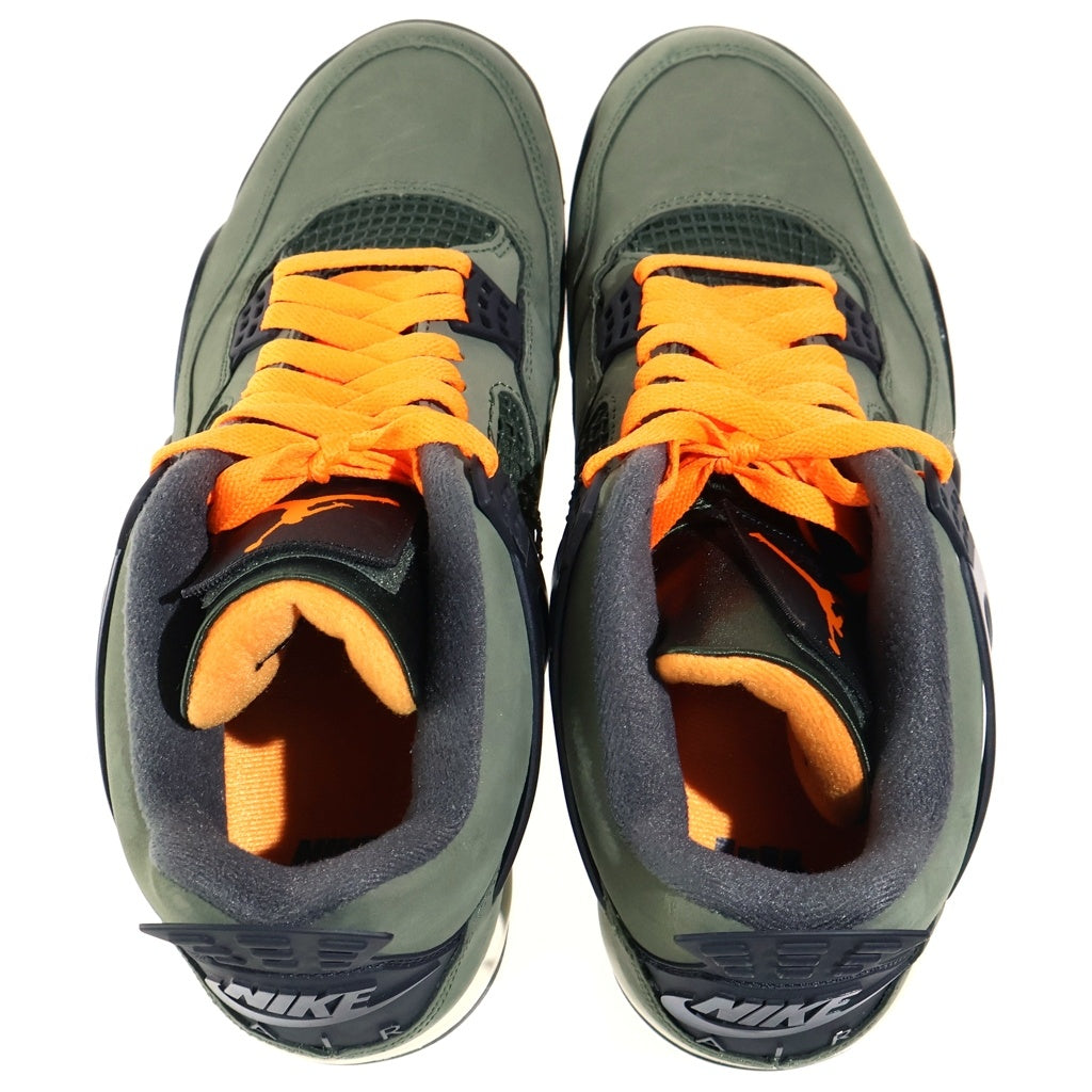 NIKE(ナイキ) ×UNDEFEATED AIR JORDAN 4 RETRO アンディフィーテッド エアジョーダン4 レトロ ハイカットスニーカー カーキ US11/29/0cm IB1519-200