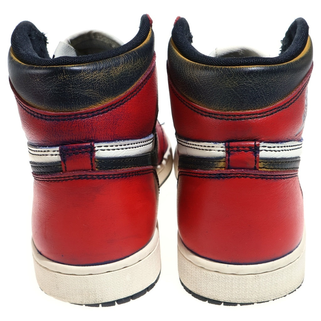 NIKE(ナイキ) AIR JORDAN 1 HIGH OG DEFIANT LA TO CHICAGO CD6578-507 エアジョーダン1 エルエートゥーシカゴ ハイカットスニーカー ホワイト/レッド US9/27.0cm