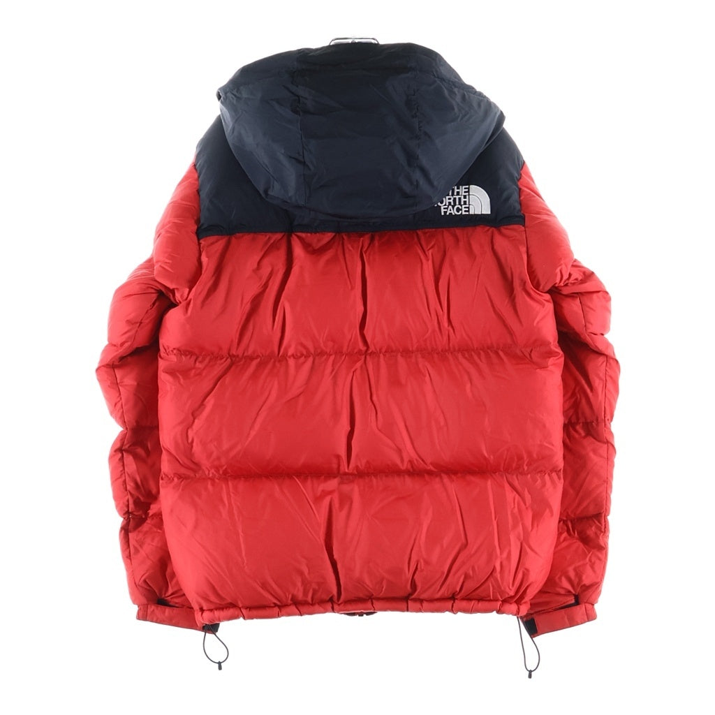 THE NORTH FACE(ザノースフェイス) NUPTSE HOODIE ヌプシ ジップアップ ダウンジャケット フロントロゴ刺繍 レッド ND92041R