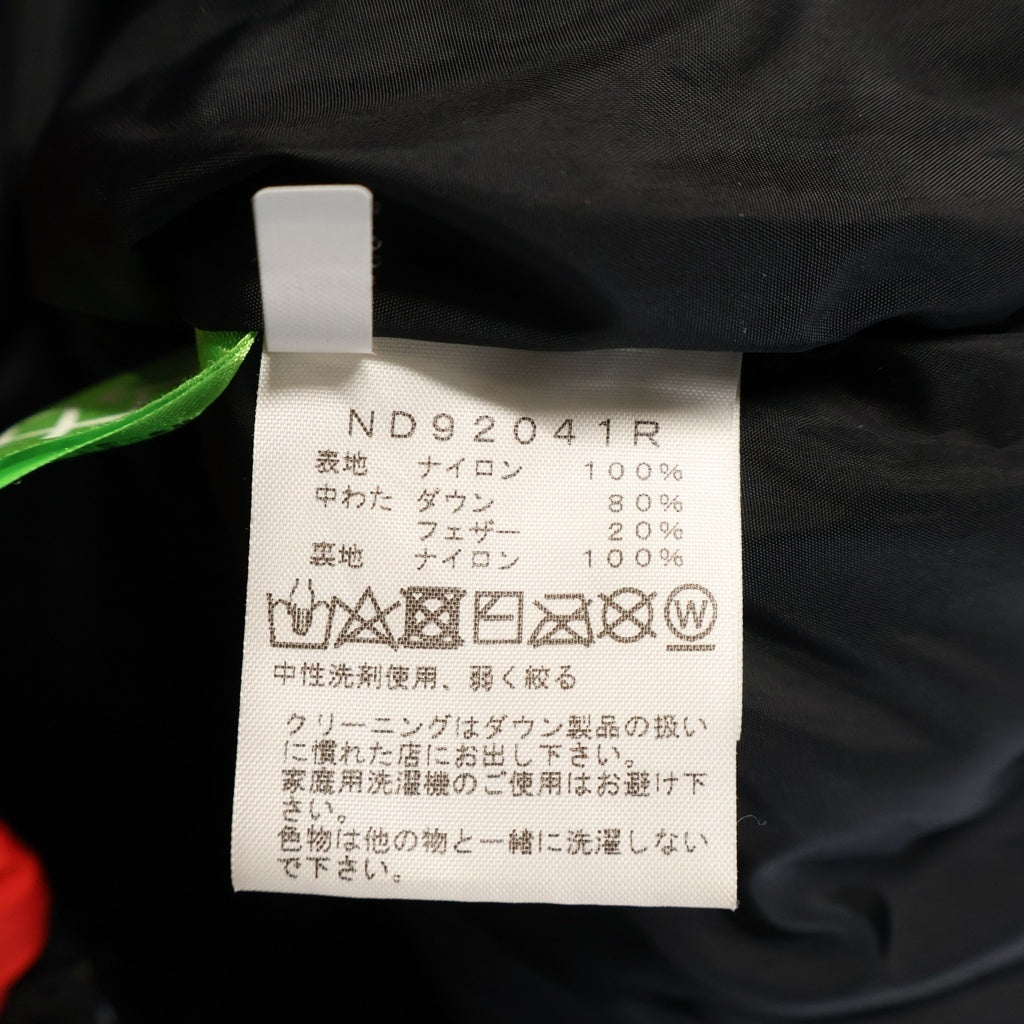 THE NORTH FACE(ザノースフェイス) NUPTSE HOODIE ヌプシ ジップアップ ダウンジャケット フロントロゴ刺繍 レッド ND92041R