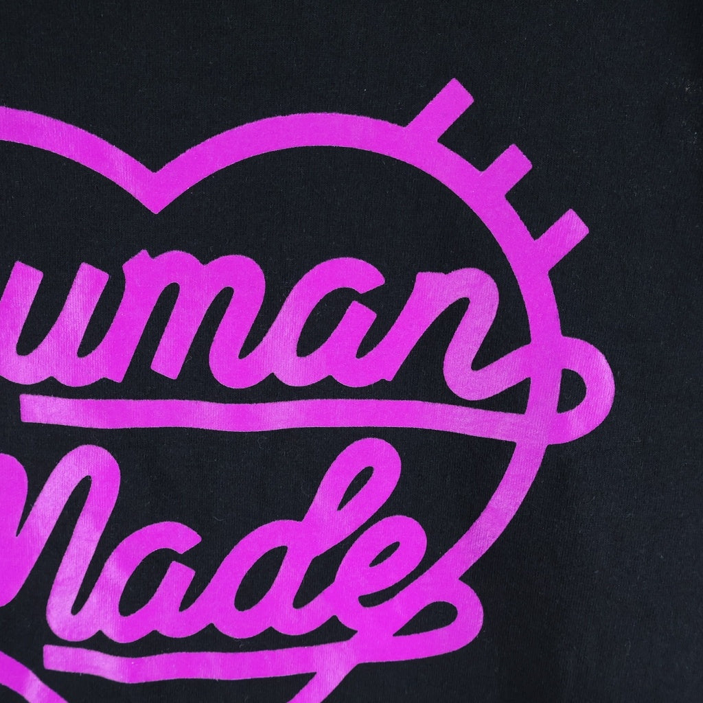 HUMAN MADE(ヒューマンメイド) Heart L/S T-Shirt ハート ロングスリーブTシャツ フロントプリント ブラック HM25CS046