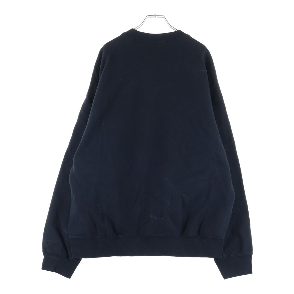 STUSSY(ステューシー) ×NIKE Fleece Crew ナイキ フリース フロントロゴ刺繍 トレーナー ブラック