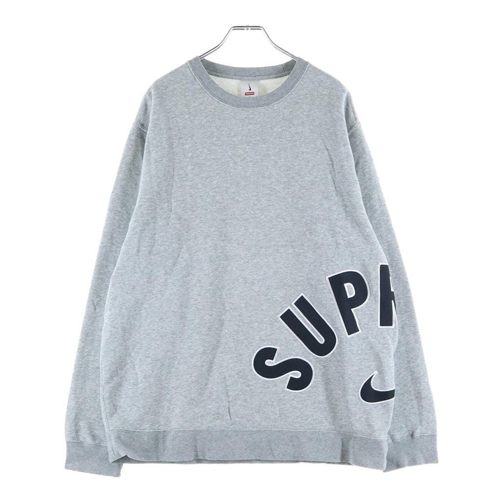 SUPREME(シュプリーム) 22SS×NIKE Arc Crewneck アーチ クルーネック スウェット 両面ロゴ刺繍 グレー DM1776-050