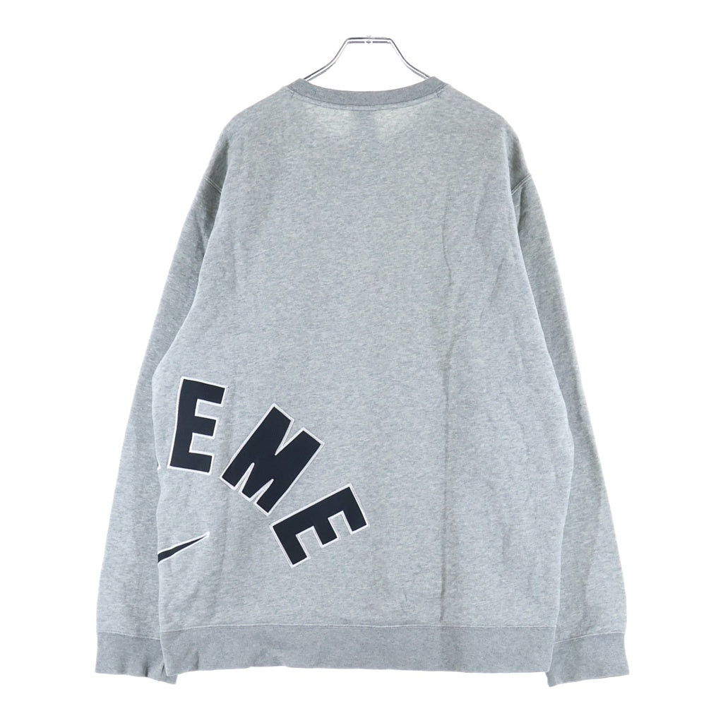 SUPREME(シュプリーム) 22SS×NIKE Arc Crewneck アーチ クルーネック スウェット 両面ロゴ刺繍 グレー DM1776-050