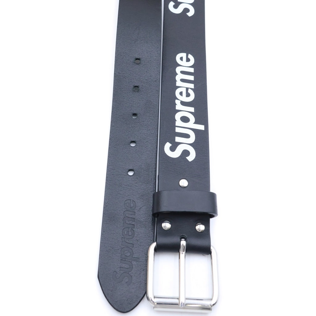 SUPREME(シュプリーム) 22SS Repeat Leather Belt リピート レザー ベルト ブラック
