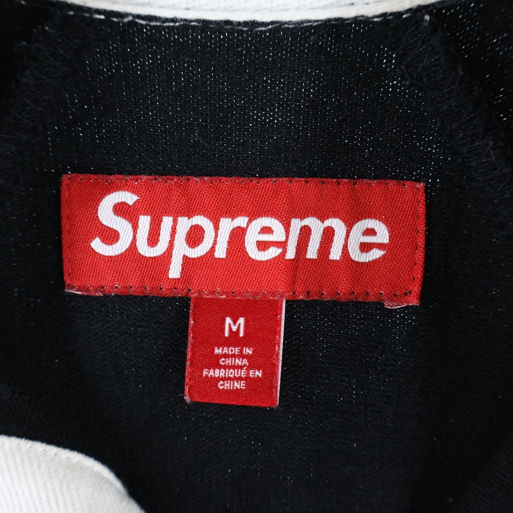 SUPREME(シュプリーム) 24SS S/S Rugby ショートスリーブ ラグビーシャツ フロントロゴ刺繍 半袖ラガーシャツ ブラック