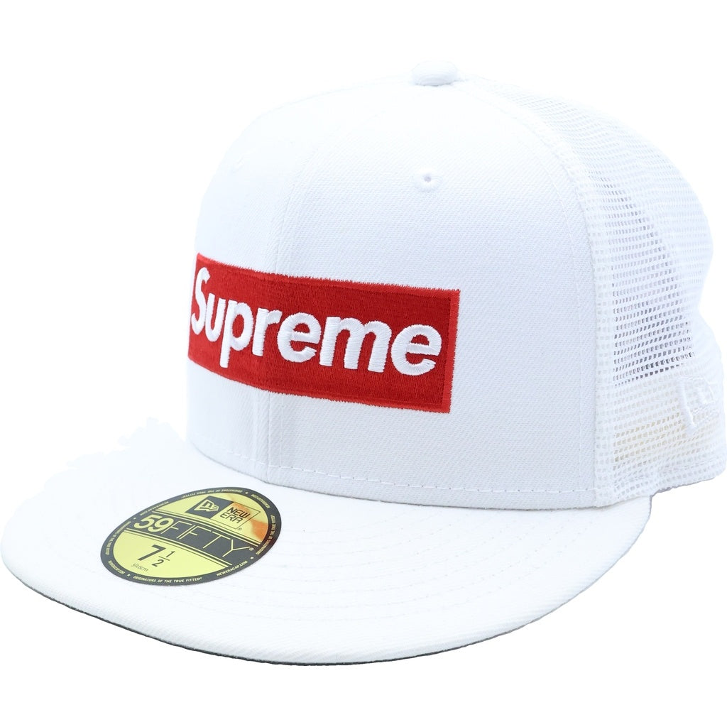 SUPREME(シュプリーム) 24SS×New Era Box Logo Mesh Back ボックス ロゴ メッシュ キャップ 帽子 ホワイト 7 1/2