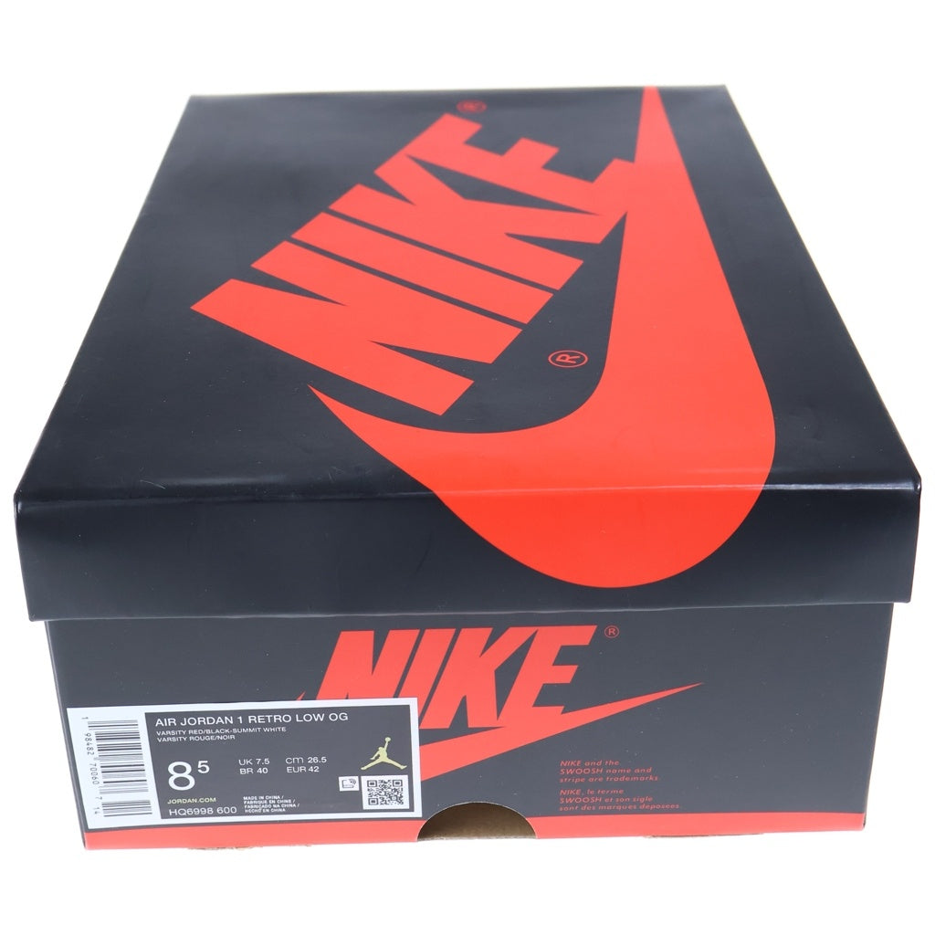 NIKE(ナイキ) AIR JORDAN 1 RETRO LOW OG CHICAGO エアジョーダン1 シカゴ ローカットスニーカー レッド US8.5/26.5cm HQ6998-600