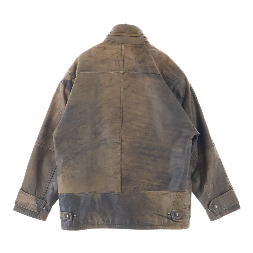 NO BRAND(ノーブランド) VINTAGE GLOBAL IDENTITY グローバル アイデンティティ G-3 レザー ミリタリー フライトジャケット ブラウン