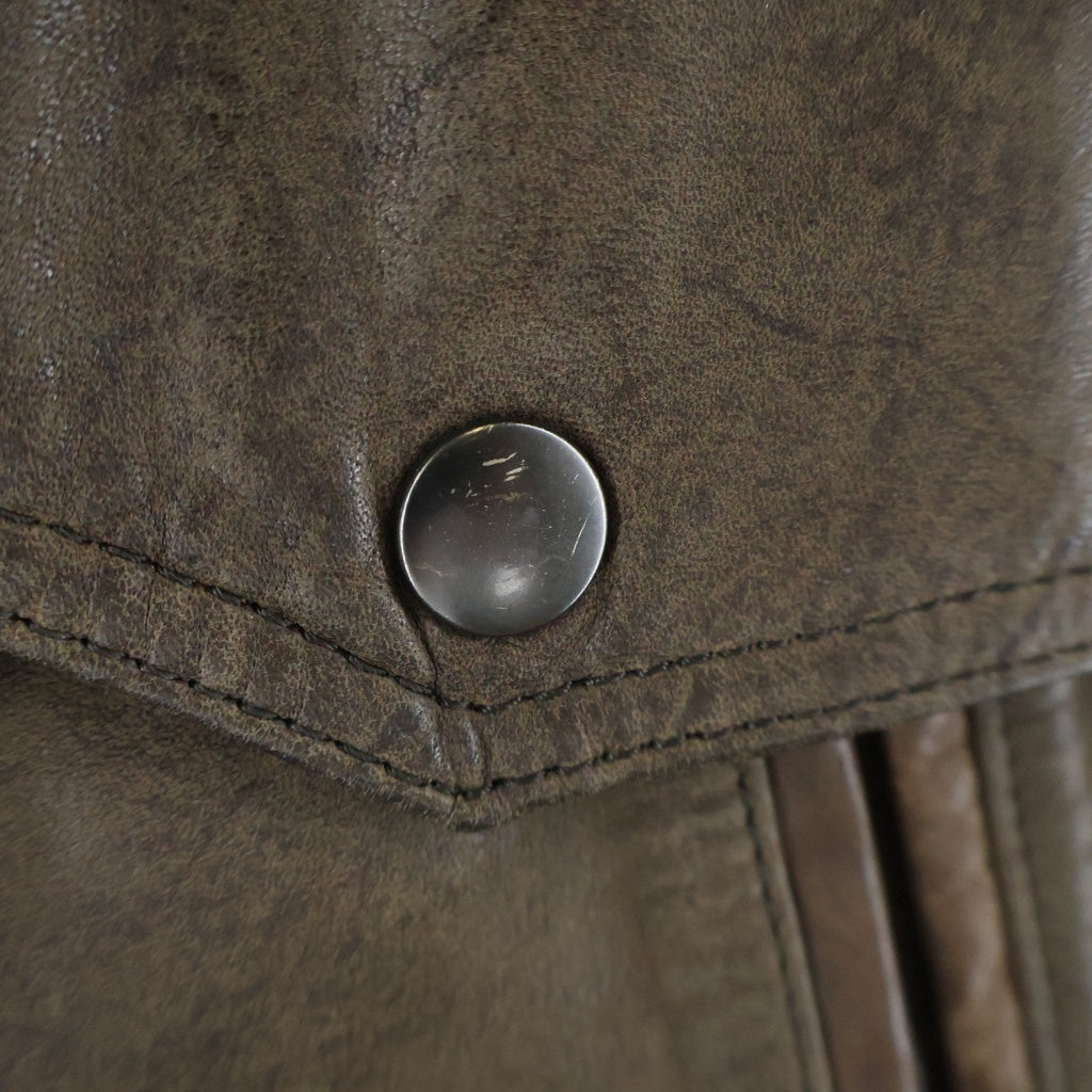 NO BRAND(ノーブランド) VINTAGE GLOBAL IDENTITY グローバル アイデンティティ G-3 レザー ミリタリー フライトジャケット ブラウン