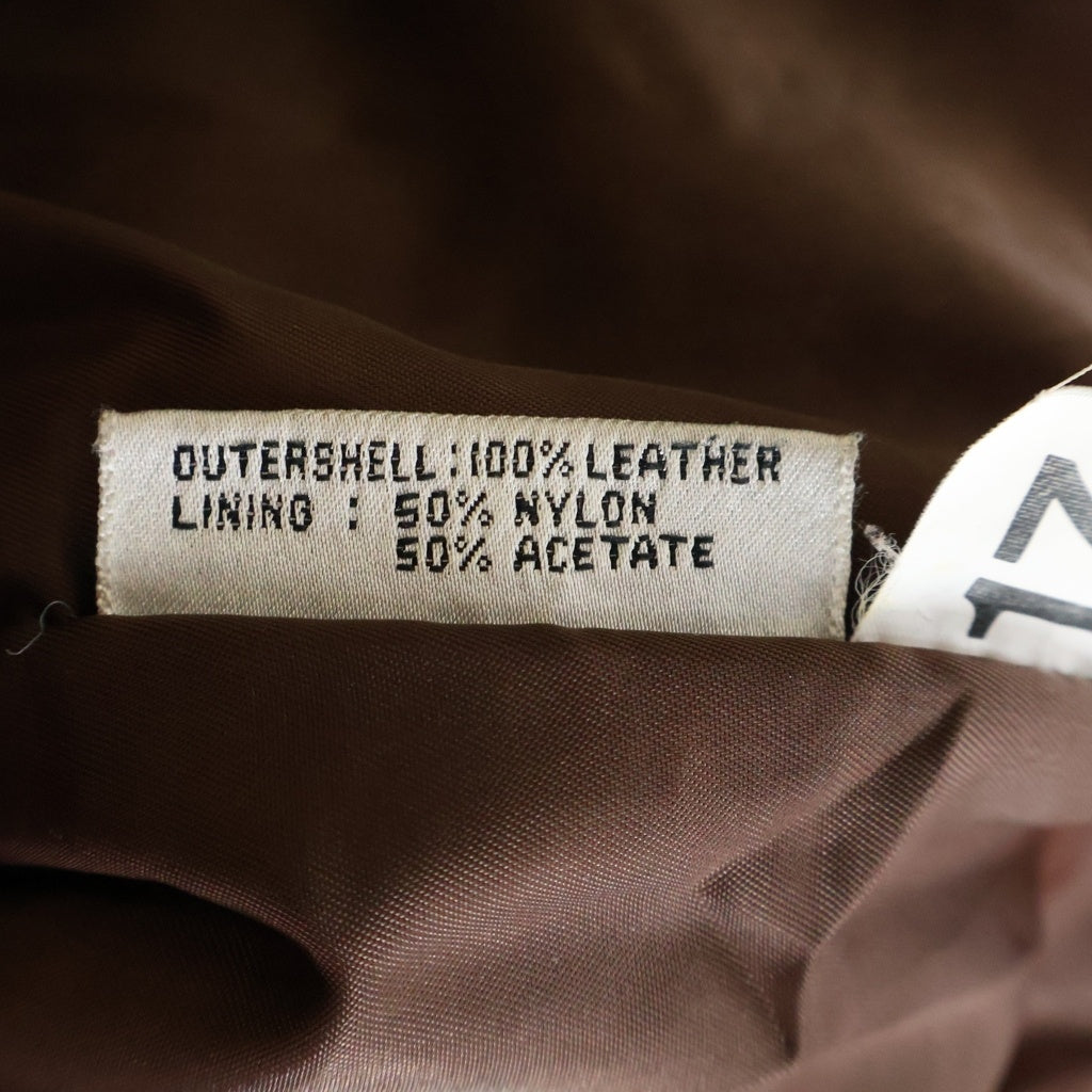 NO BRAND(ノーブランド) VINTAGE GLOBAL IDENTITY グローバル アイデンティティ G-3 レザー ミリタリー フライトジャケット ブラウン