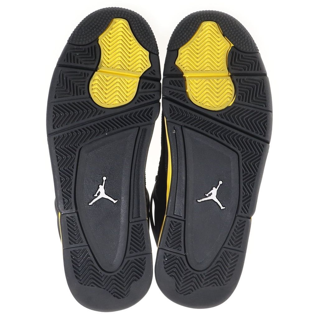 NIKE(ナイキ) AIR JORDAN 4 RETRO THUNDER エアジョーダン4 レトロ サンダー ハイカットスニーカー ブラック/イエロー US10/28cm DH6927-017