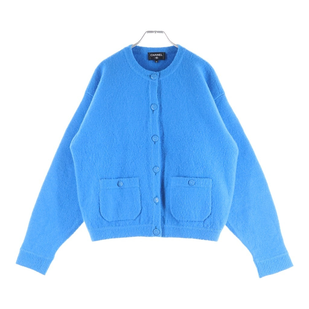 CHANEL(シャネル) 22AW ココボタン ニット カーディガン ブルー P73522K10525 レディース