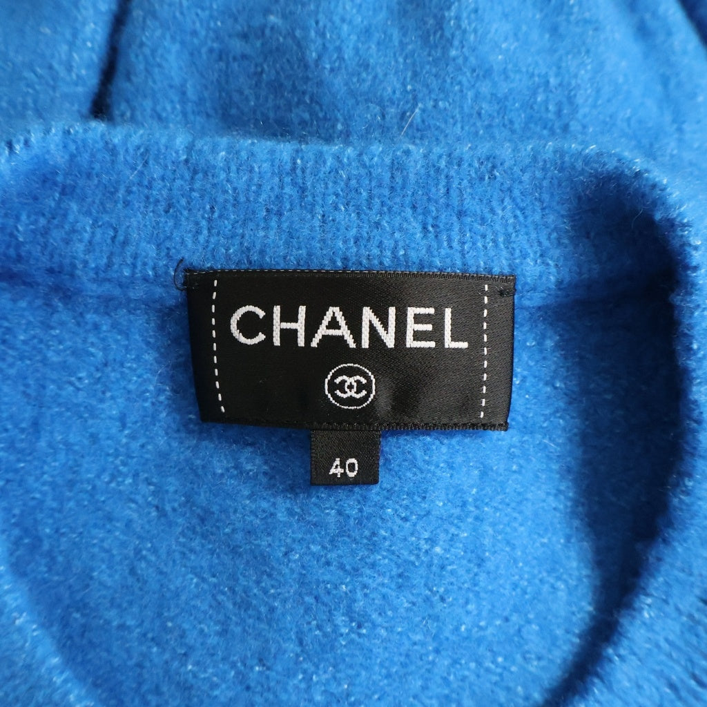 CHANEL(シャネル) 22AW ココボタン ニット カーディガン ブルー