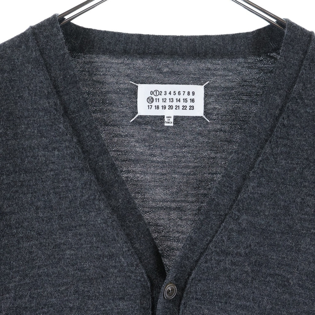 Maison Margiela(メゾンマルジェラ) 12G Elbow Patch Cardigan エルボーパッチ Vネック カーディガン グレー S50HP0012 M13062