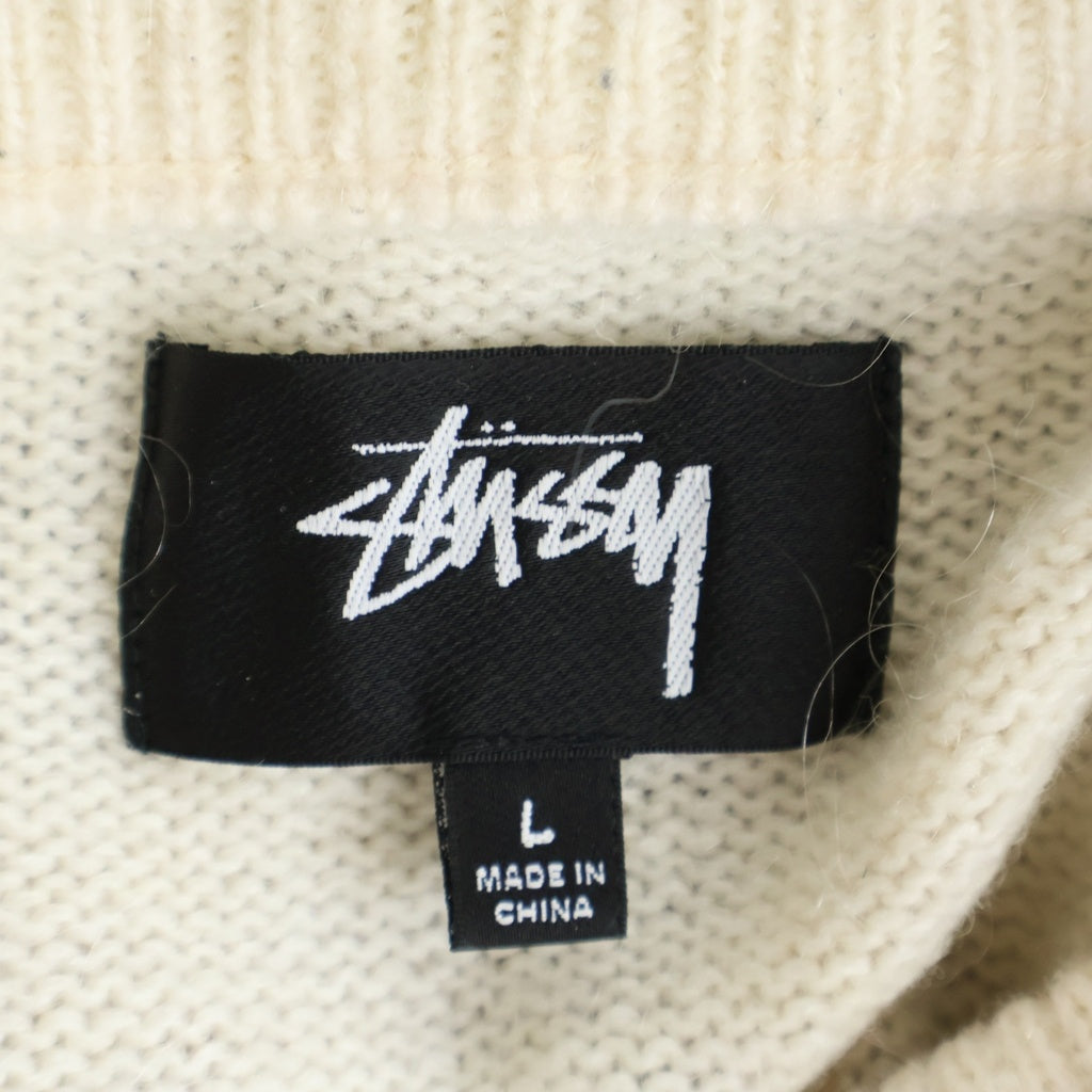 STUSSY(ステューシー) 22AW 8 Ball Spray Sweater 8ボール スプレー セーター ニット アイボリー
