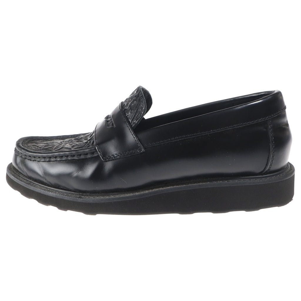 CAMINANDO(カミナンド) EMBOSSED LOAFER W エンボスヴァンプ レザー ローファー ブラック US8 2531W-EBL