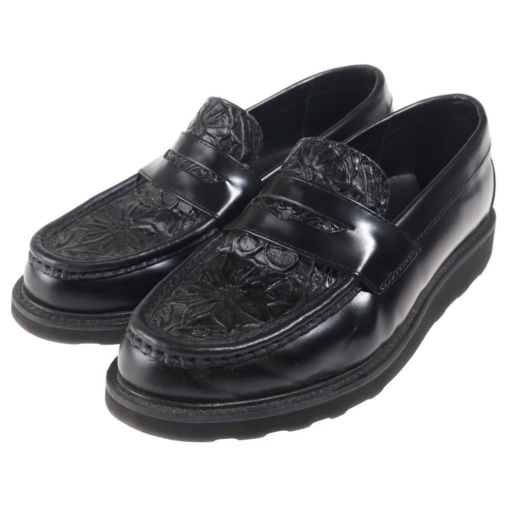 CAMINANDO(カミナンド) EMBOSSED LOAFER W エンボスヴァンプ レザー ローファー ブラック US8 2531W-EBL