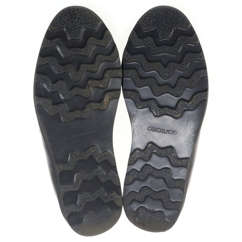 CAMINANDO(カミナンド) EMBOSSED LOAFER W エンボスヴァンプ レザー ローファー ブラック US8 2531W-EBL