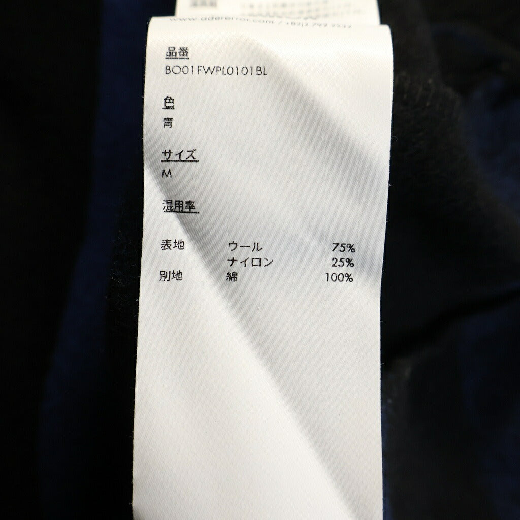 ADER ERROR(アーダーエラー) 20AW ウール ポロ襟 ボーダー 長袖ニット セーター ブルー/ブラック BO01FWPL010BL