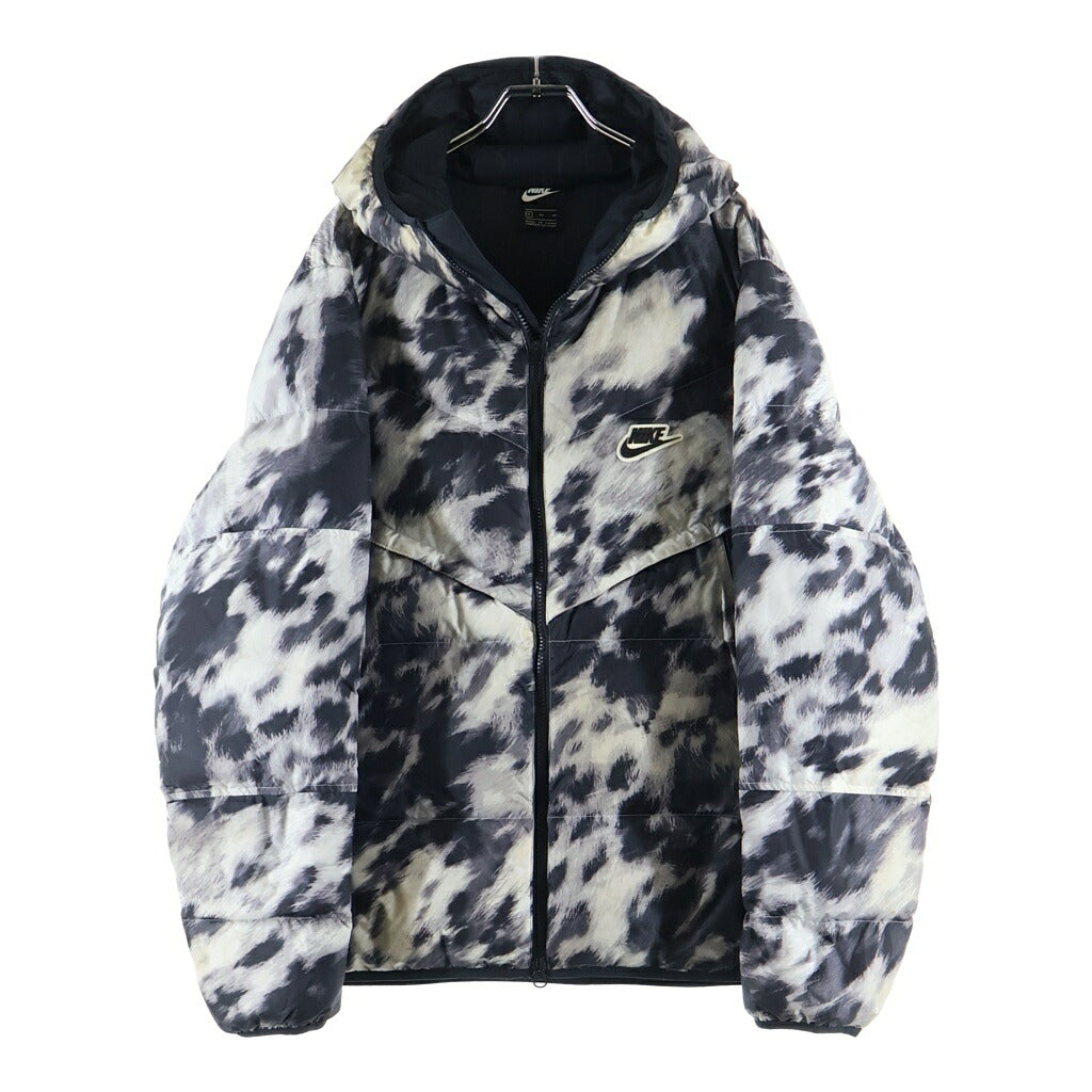 NIKE(ナイキ) Down-Fill Windrunner Shield Jacket ダウンフィル ウィンドランナー シールド ダウンジャケット 総柄 ホワイト/ブラック CU4407-133