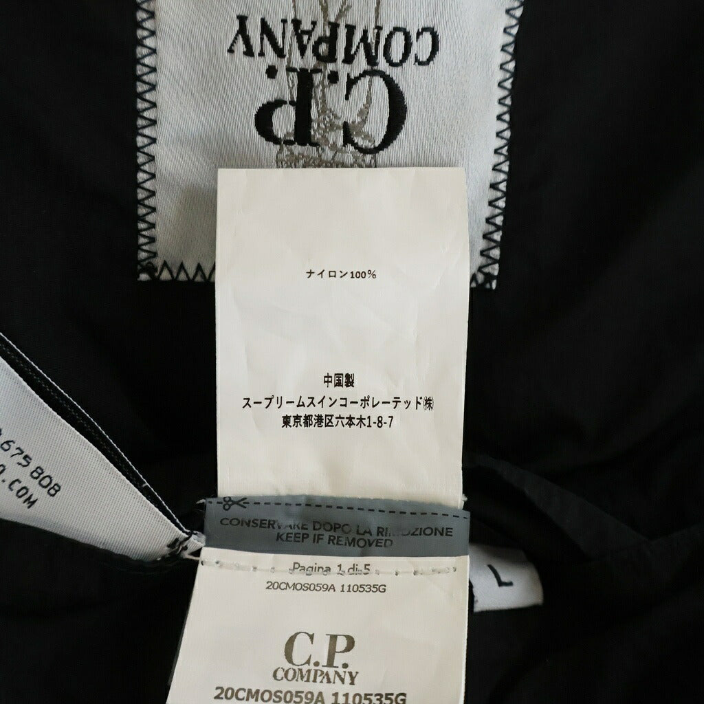 C.P. Company(シーピーカンパニー) Heavy Chrome-R Zipped Lens Overshirt ヘヴィ クロームアール ジップト レンズ オーバーシャツ ナイロンジャケット ブラック 20CMOS059A-110535G
