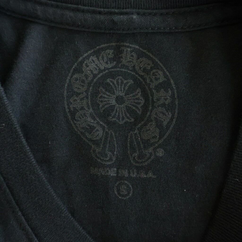 CHROME HEARTS(クロムハーツ) HORSESHOE S/S TEE ホースシュープリント ポケット半袖Tシャツ カットソー ブラック