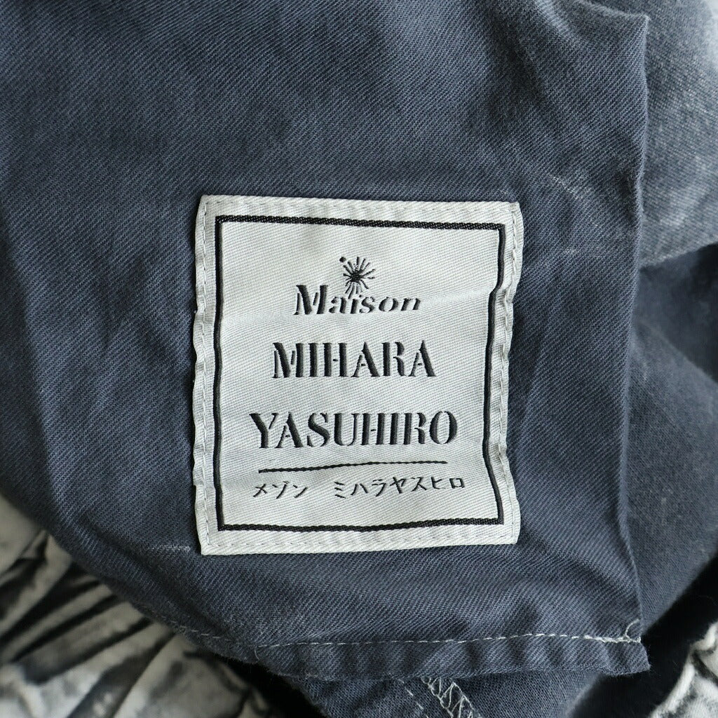 MAISON MIHARAYASUHIRO(メゾンミハラヤスヒロ) 24AW Loose satin Military Trousers ルース サテン ミリタリー トラウザーズ カーゴパンツ グレー J13PT112
