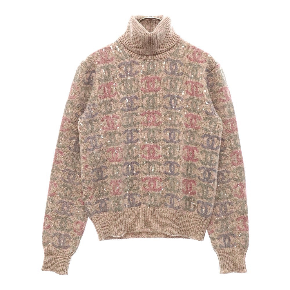 CHANEL(シャネル) 22AW ココマーク スパンコール ニット マルチカラー カシミヤ #36 P73878K10577