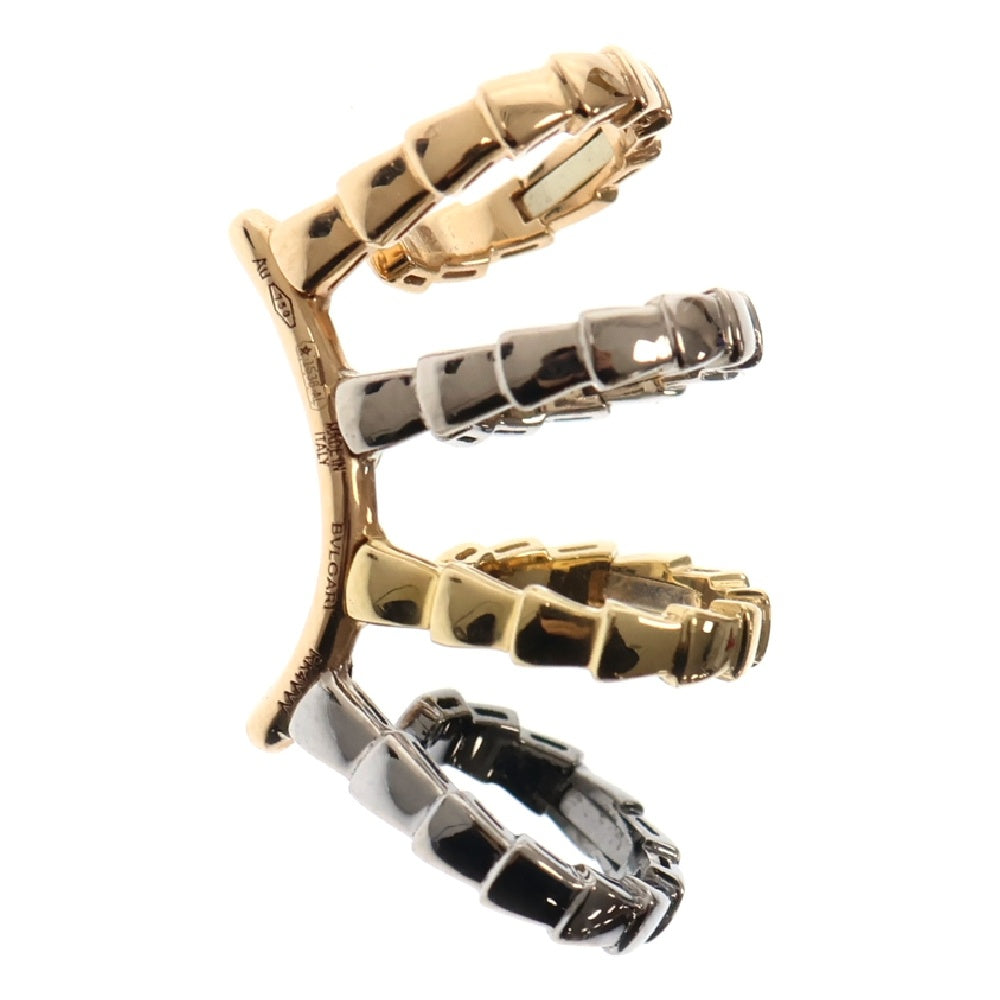 BVLGARI(ブルガリ) セルペンティ ヴァイパー 片耳 イヤーカフ ゴールド×ホワイトゴールド×ピンクゴールド×ブラックゴールド Au750 PG/YG/WG/BK 356173