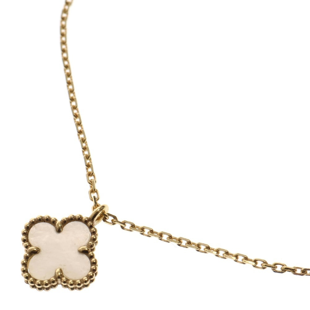 Van Cleef & Arpels(ヴァンクリーフアンドアーペル) スウィート アルハンブラ マザーオブパール ネックレス Au750YG イエローゴールド ジュエリー VCARF69100