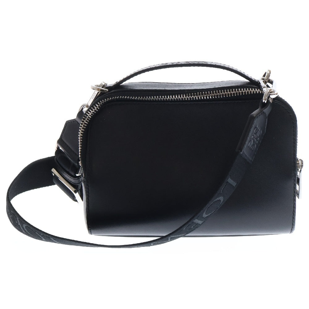LOEWE(ロエベ) カメラ クロスボディバッグ ブラック レザー ショルダーバッグ アナグラム シルバー金具