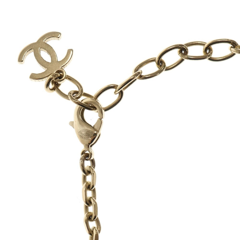 CHANEL(シャネル) ココマーク 3連ラインストーン ネックレス GP シャンパンゴールド ペンダント