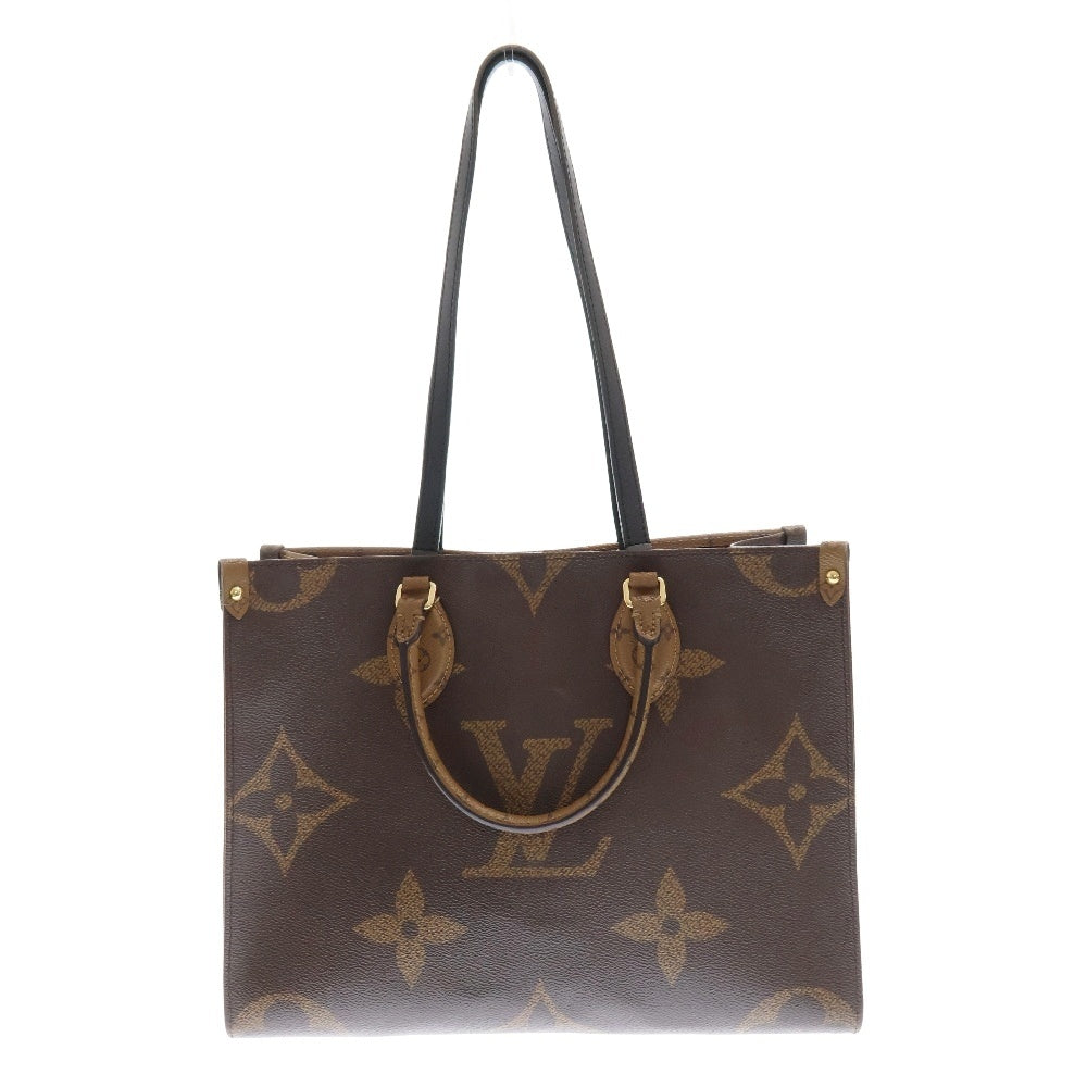 LOUIS VUITTON(ルイヴィトン) オンザゴーMM ジャイアントモノグラム・モノグラムリバース 2WAY レザー トートバッグ ショルダーバッグ ICチップ M45321 ブラウン